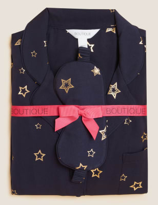 Dream Satin Star Print Pyjama Set