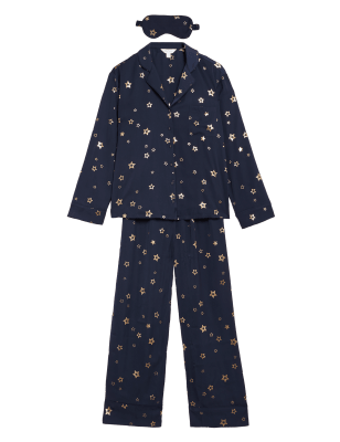 

Womens Boutique Dream Satin™ Star Print Pyjama Setn - Navy Mix, Navy Mix