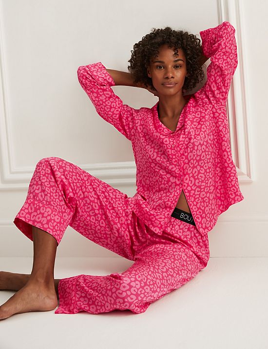 Pyjamaset van Dream Satin™ met luipaardprint