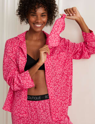 Leopard print best sale satin pjs