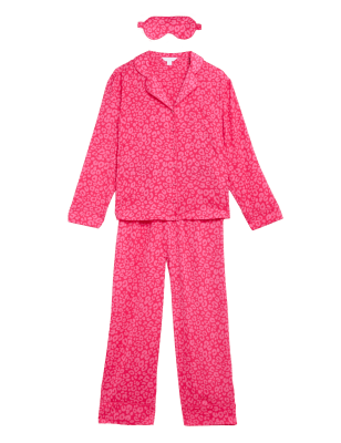 

Womens Boutique Schlafanzugset mit Dream Satin™ und Leopardenmuster - Pink, Pink