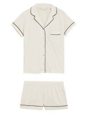 

Womens M&S Collection Cotton Modal Cool Comfort™ Shortie Set - Ivory, Ivory