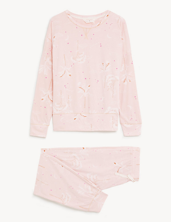 Pure Cotton Floral Print Pyjama Set - LK
