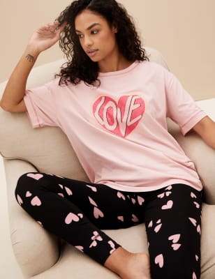 Set Pyjama Love Rich Cotton Slogan