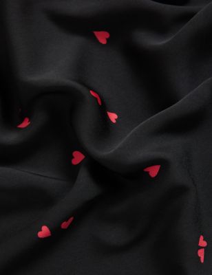 

Womens M&S Collection Dream Satin™ Heart Cami Pyjama Set - Black Mix, Black Mix