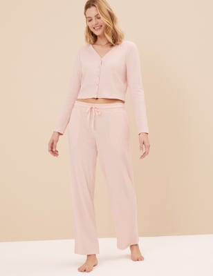 Cotton Blend Waffle Pyjama Set