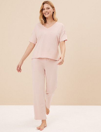 Cotton Modal Lace Pyjama Set