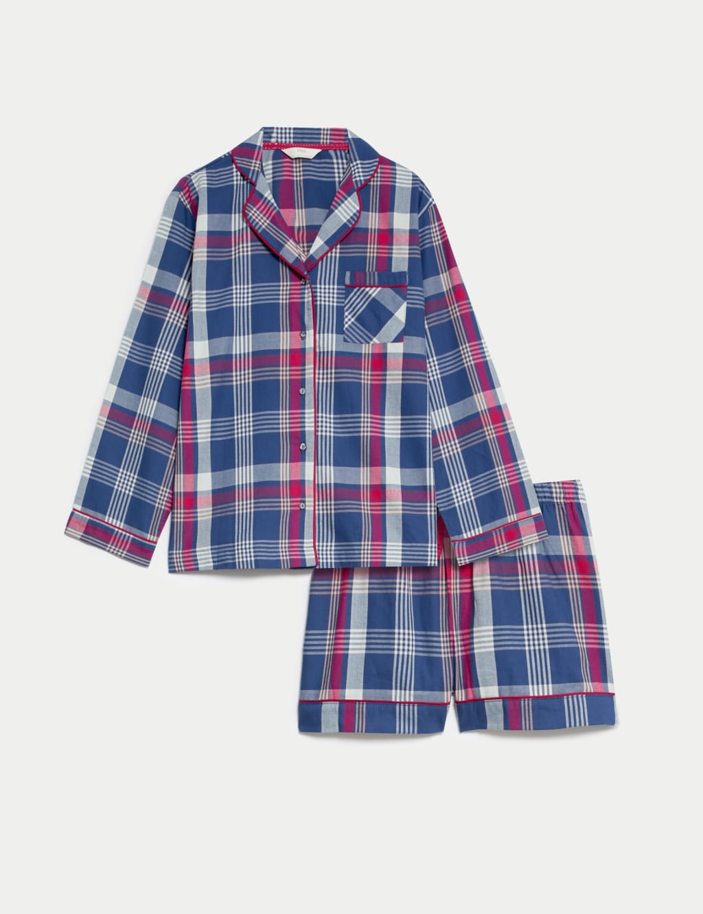 Pure Cotton Checked Shortie Set image 2