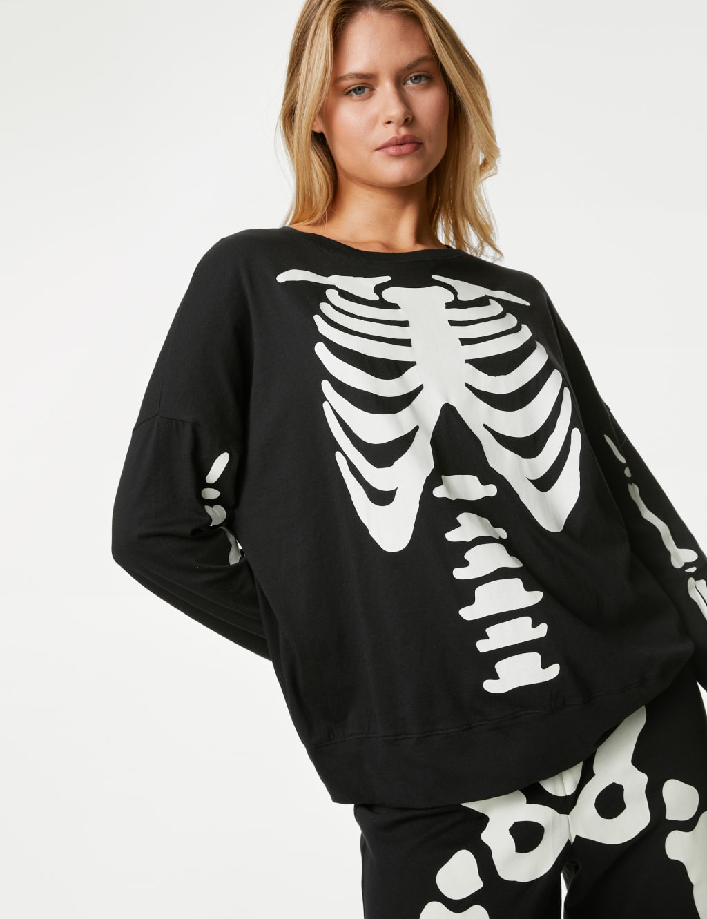 Women's Pure Cotton Skeleton Pyjama Set image 3