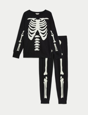 Women's Pure Cotton Skeleton Pyjama Set