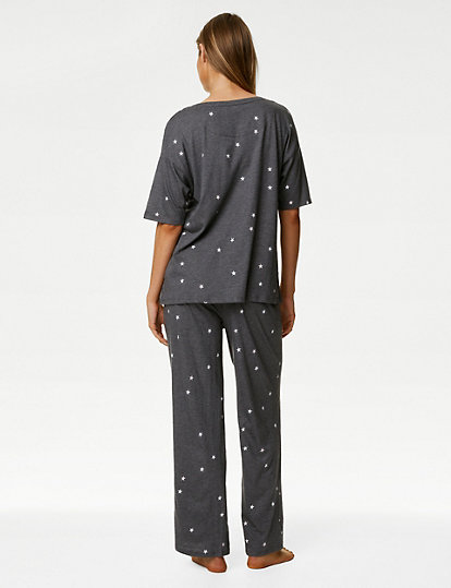 Cotton Modal Star Print Pyjama Set