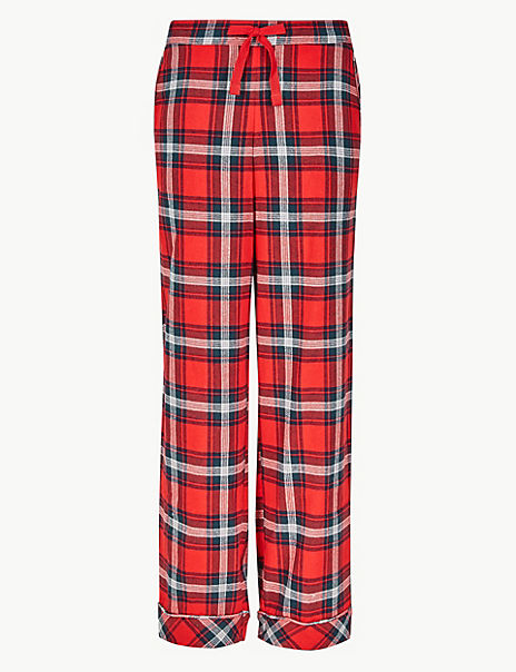 Pure Cotton Checked Pyjama Bottoms | M&S Collection | M&S