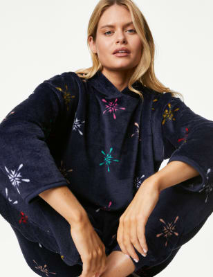 

Womens M&S Collection Fleece Star Print Lounge Set - Indigo, Indigo