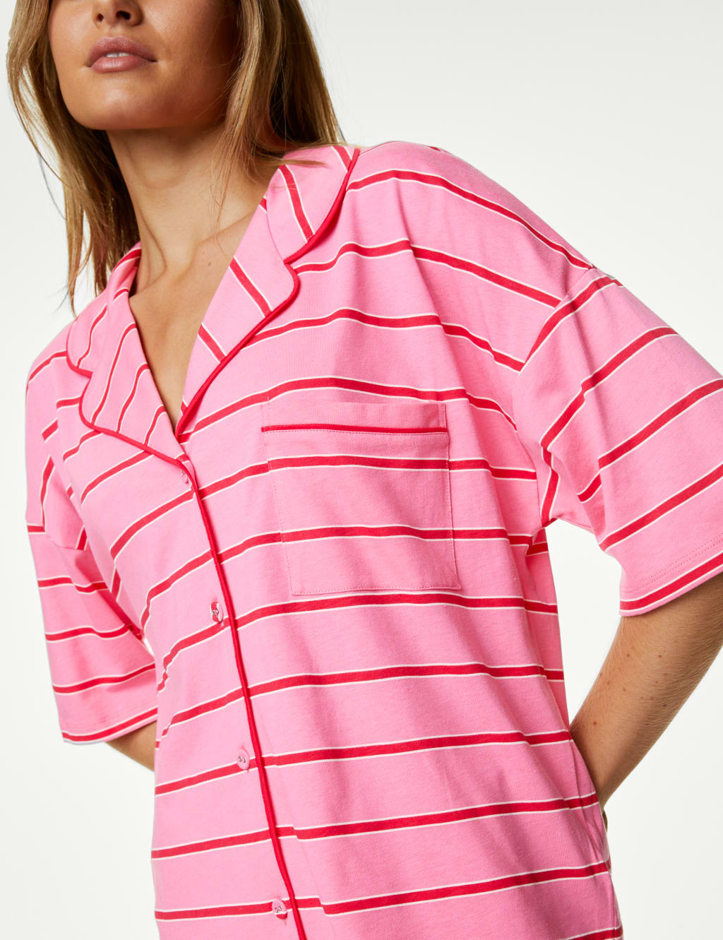 Cotton Modal Striped Shortie Set image 4