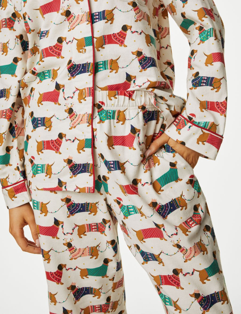 Women's Sausage Dog Family Christmas Pyjama Set image 4