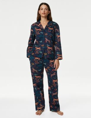 Women's Jungle Animals Family Christmas Pyjama Set