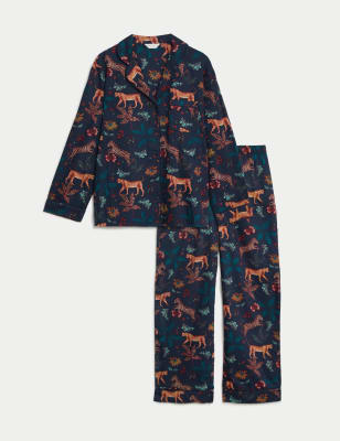 Pure Cotton Jungle Print Pyjama Set