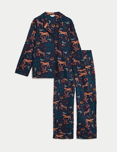 Pure Cotton Jungle Print Pyjama Set