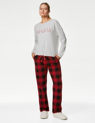 Women s Checked Family Christmas Pyjama Set