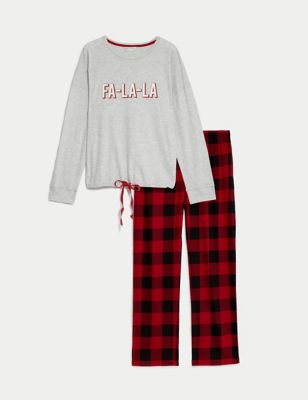 Women's Checked Family Christmas Pyjama Set