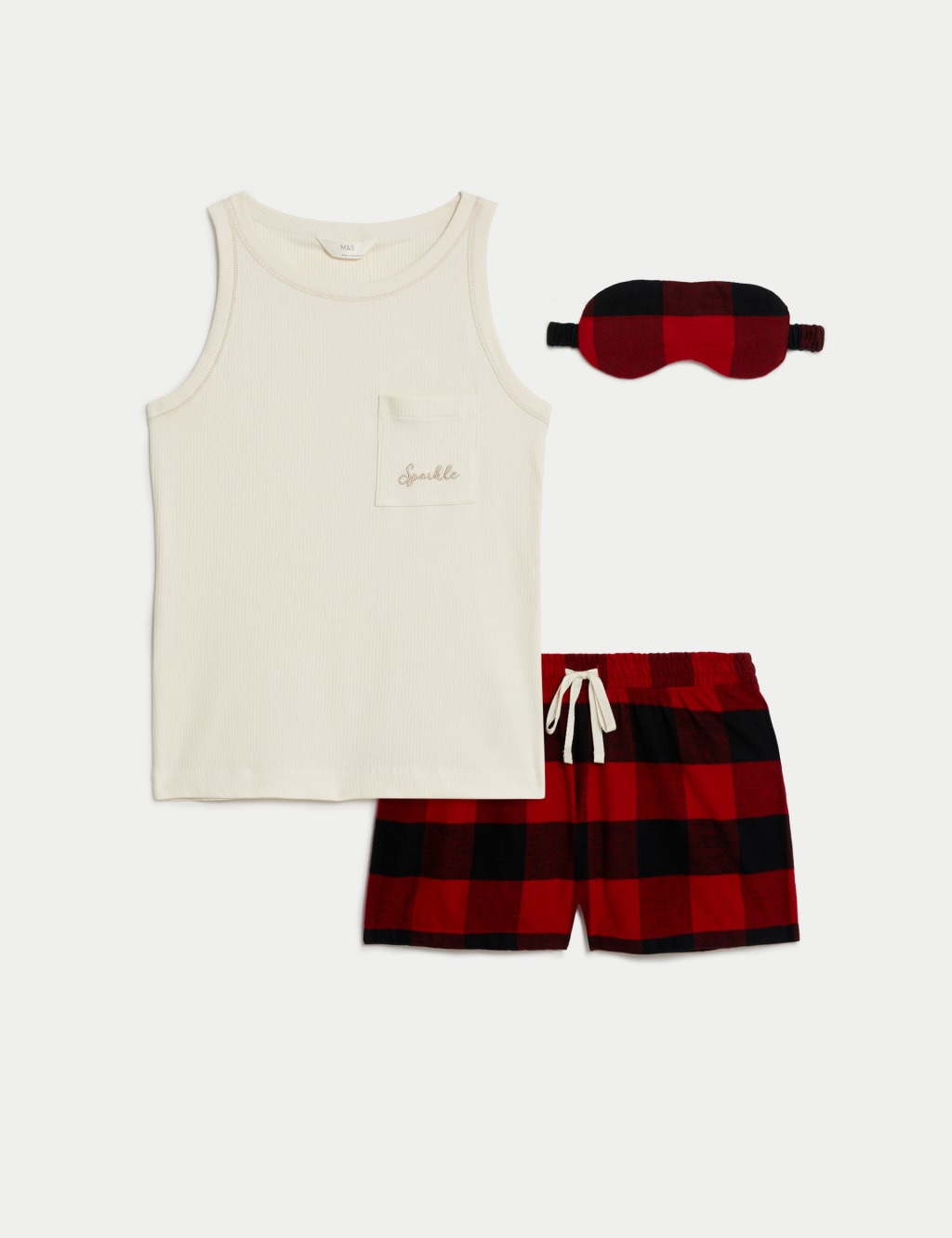 Cotton Rich Shortie Set with Eye Mask image 2