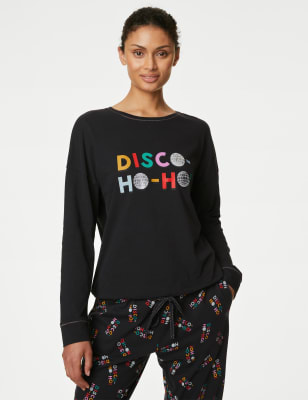 Pure Cotton Disco Slogan Pyjama Set - JO