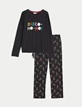 Pijama 100% algodón con texto 'Disco'