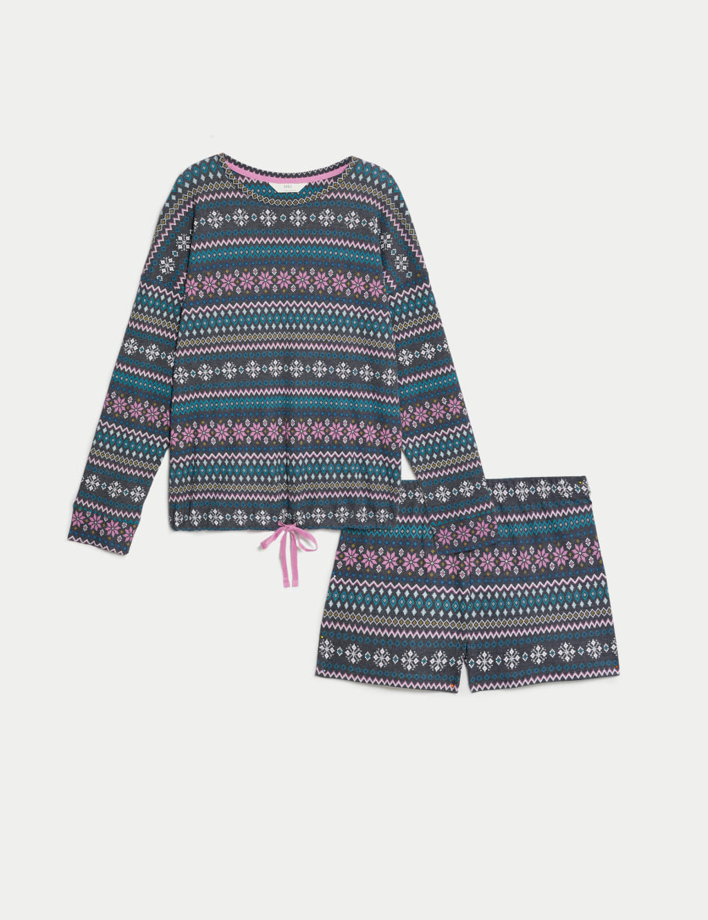 Cotton Blend Fair Isle Shortie Set image 2