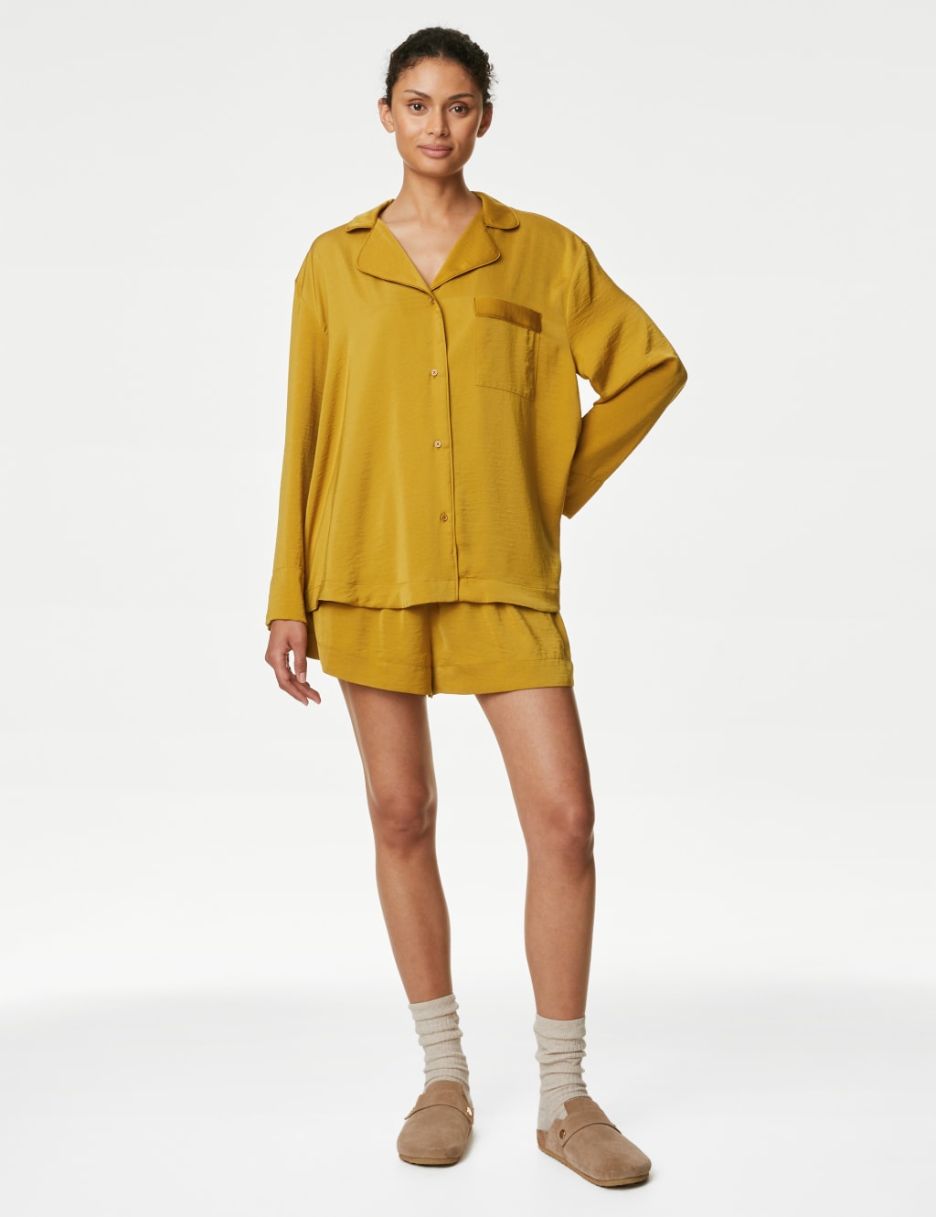 Dream Satin™ Revere Collar Shortie Set image 1