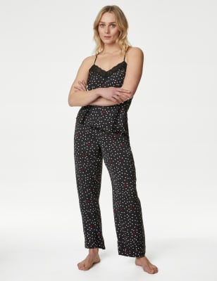  Dream Satin Polka Dot Pyjama Set - LT