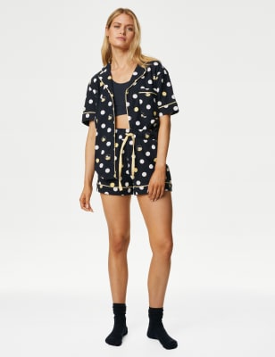 

Womens M&S Collection Kurzes Set aus reiner Baumwolle mit Snoopy™-Motiv - Navy Mix, Navy Mix