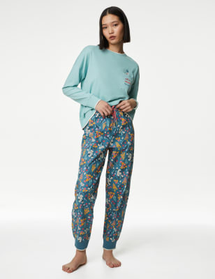 Pure Cotton Slogan Pyjama Set - AL