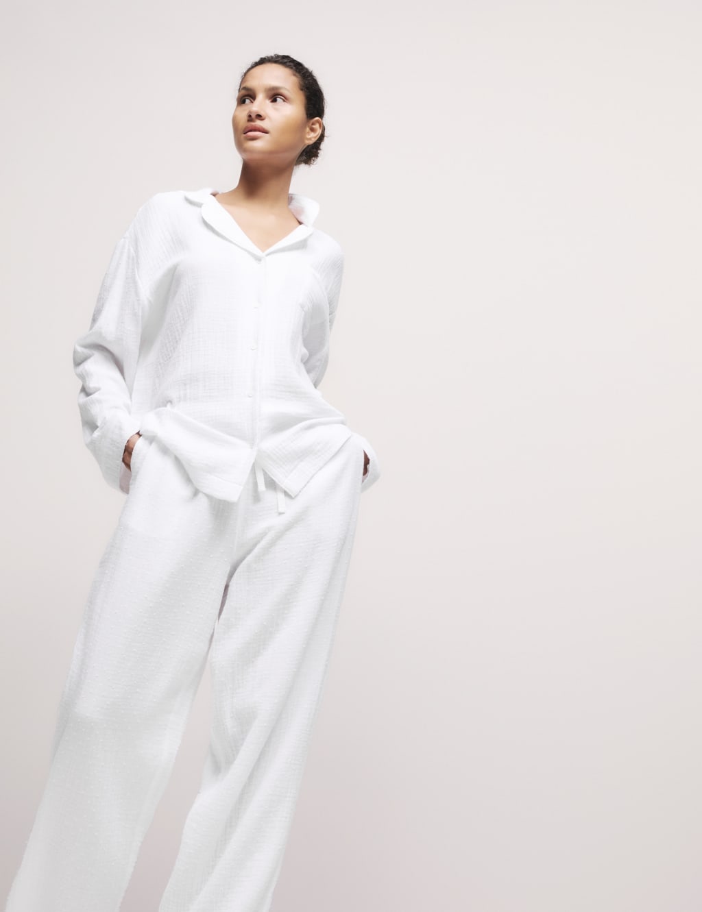 White clearance cotton pajama