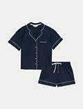 Korte Cool Comfort™-pyjama van katoen-modal