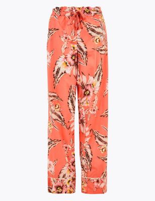 Cotton Tropical Floral Print Pyjama Bottoms | M&S Collection | M&S