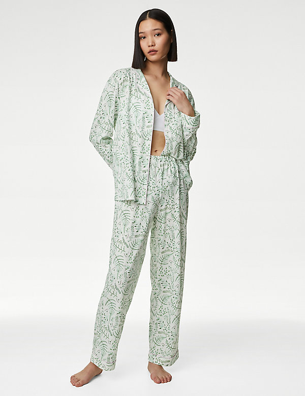 Cool Comfort™-pyjamaset van katoen-modal met print - BE