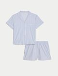 Pyjashort 100&nbsp;% coton à rayures, doté de la technologie Cool Comfort™