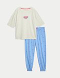 Pyjama en coton à imprimé pastèque