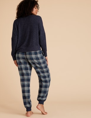 Cotton Checked Pyjama Bottoms