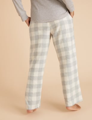 Womens checked pj online bottoms