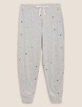 Cotton Star & Heart Cuffed Pyjama Pants