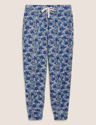 Cotton Floral Cuffed Pyjama Pants