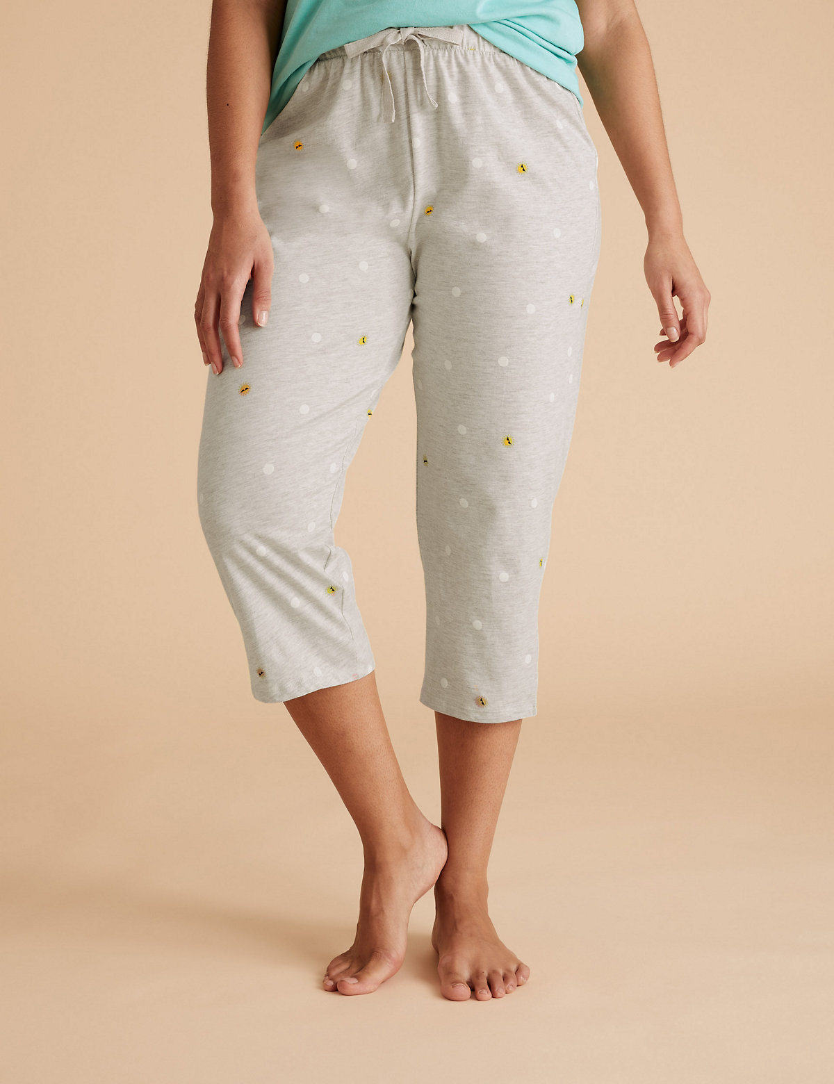 Cotton Rich Spot Cropped Pyjama Pant