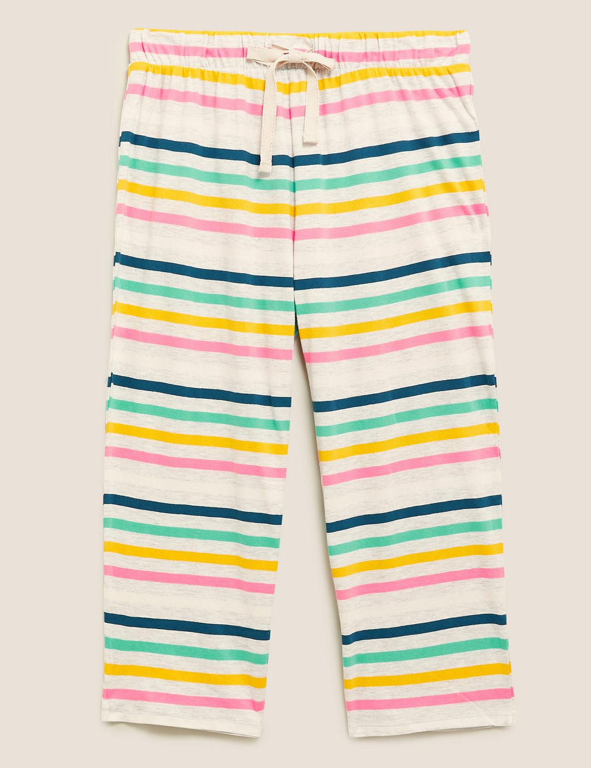 Cotton Striped Cropped Pyjama Pant