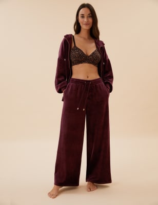 Flexfit Velour Lounge Wide Leg Pant