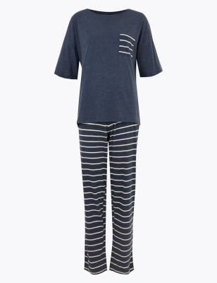 Black and best sale white striped pyjamas