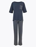 Cotton Striped Pyjama Set