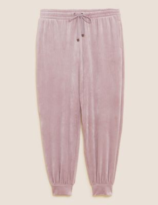 Pink Republic Womens Size XL Dusty Rose Pink Ribbed Velvet Jogger Lounge  Pants 