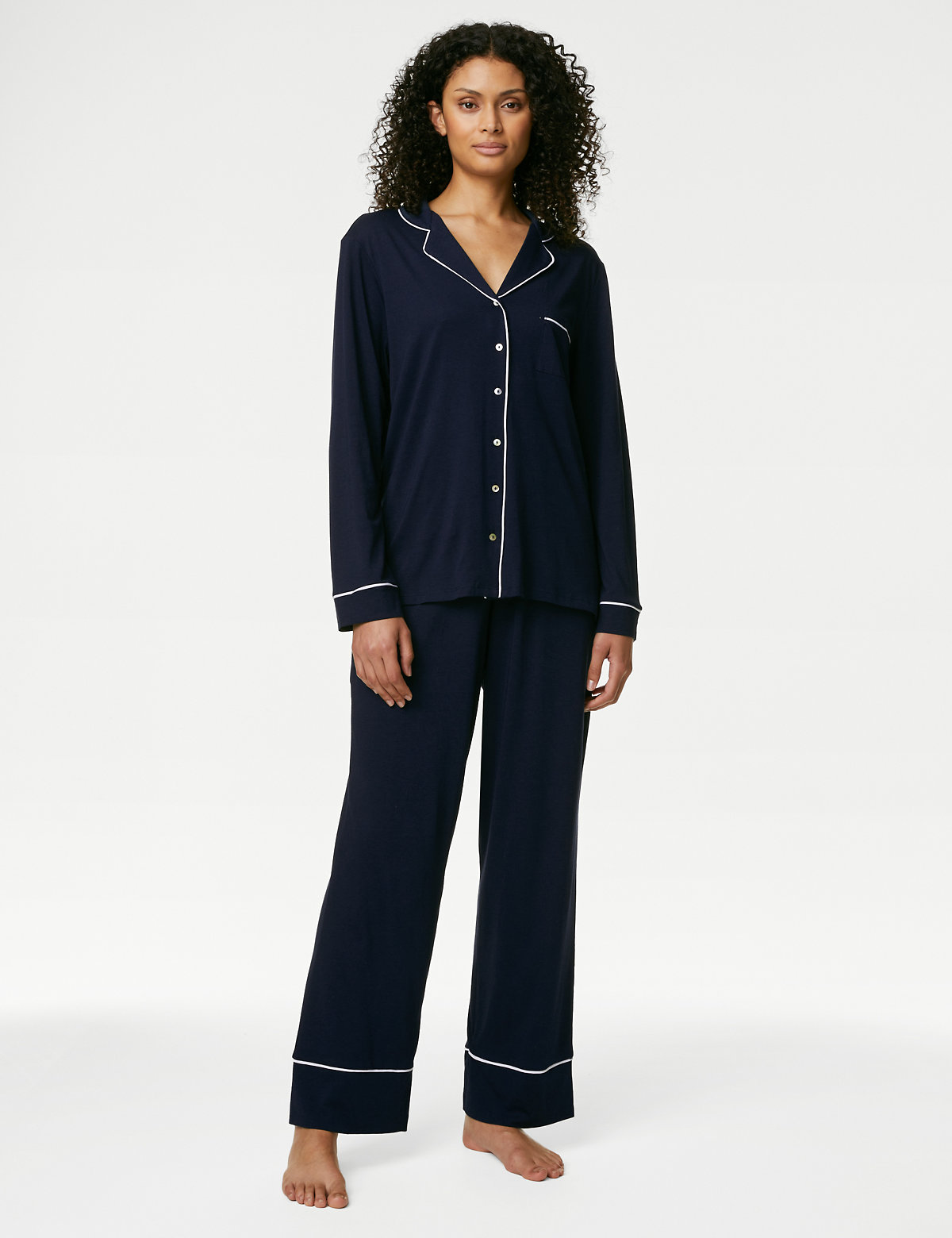 Cool Comfort™ Cotton Modal Rever Collar Pyjama Set