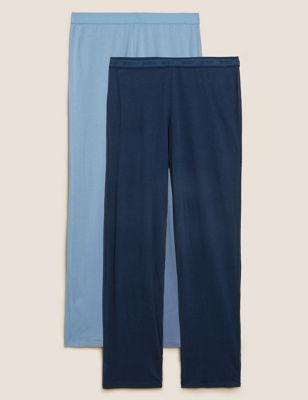 

Womens Body 2pk Cotton Modal Cool Comfort™ Pyjama Bottoms - Blue Mix, Blue Mix